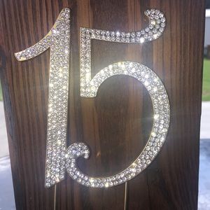 15th Cake Topper